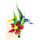 Art Glass Dahlia Flower
