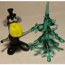 Souvenir Monkey Figurine with Christmas Tree-View 1