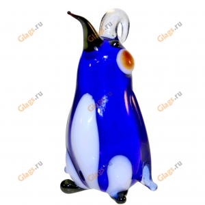 Стеклянный сувенир Пингвин подвеска