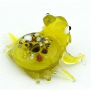 Стеклянный сувенир Лягушка Желтая