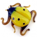 Marienkäfer mit Gelber aus Glas für Design