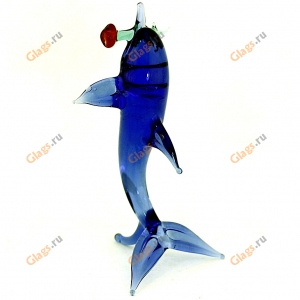 Сувенир художественный Дельфин с цветком