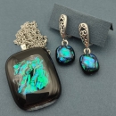Colored glass jewelry set 064