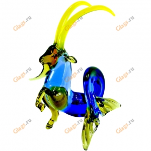 Козерог из цветного стекла