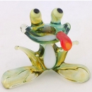 Künstlerisch dekoratives Element aus Glas Frosch