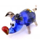 Стеклянный подарок Свинья