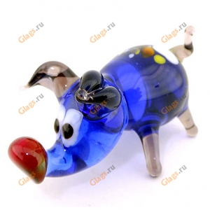 Стеклянный подарок Свинья
